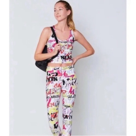 Calvin Klein Performance Women's Racerback Stretch Crop Top, Multicolor - Picture 1 of 8